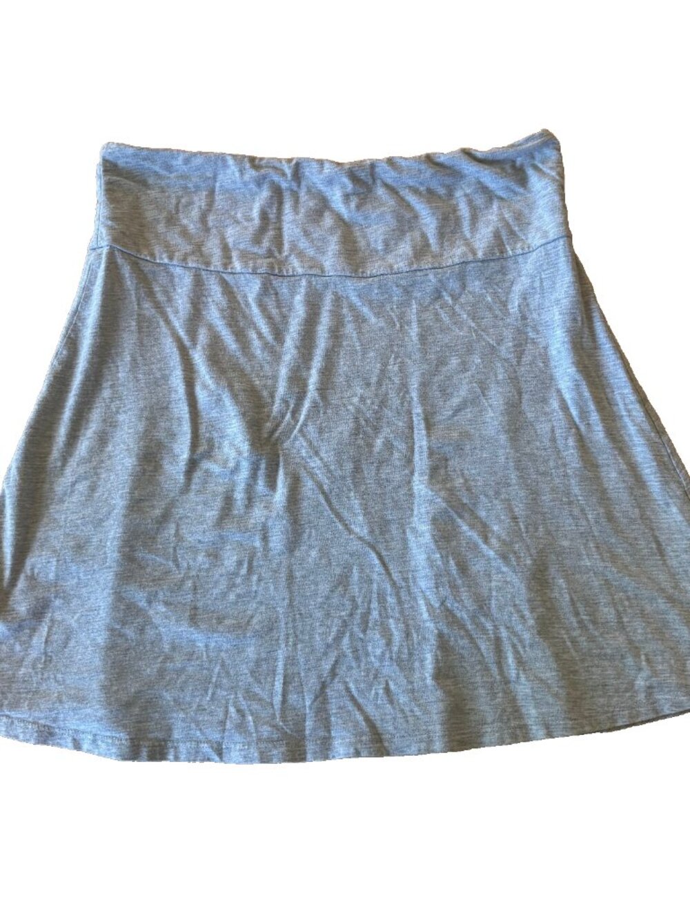 Light Grey Aline Cotton Cotton Fold Over Toad & Co Flowy mini midi skirt